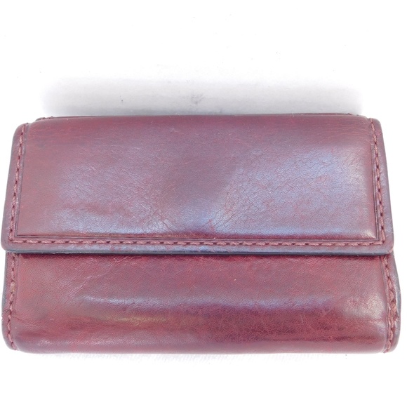 COACH LEGACY LEATHERWARE DEEP RED TRI-FOLD WALLET - Picture 3 of 7
